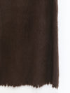 SWAYING 25 Fall/Winter Collection: Fringe-trimmed Yak Wool Maxi Skirt SW-SW25AW3B15C2S2-ZONG (Brown)